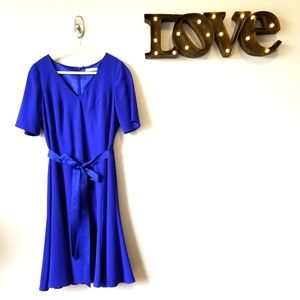 Chic Royal Blue Midi Dress